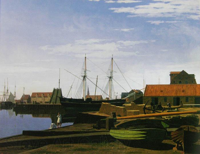 unknow artist View_of_Larsen_Square_near_Copenhagen_Harbor France oil painting art